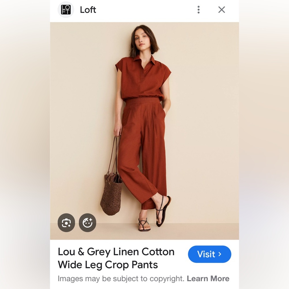 Lou & Grey Terracotta Wide Leg Pants